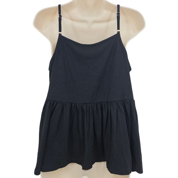 Cupshe Womans size S Baby Doll Spaghetti Strap Tank Top Black Y2K Style NEW - Picture 3 of 7